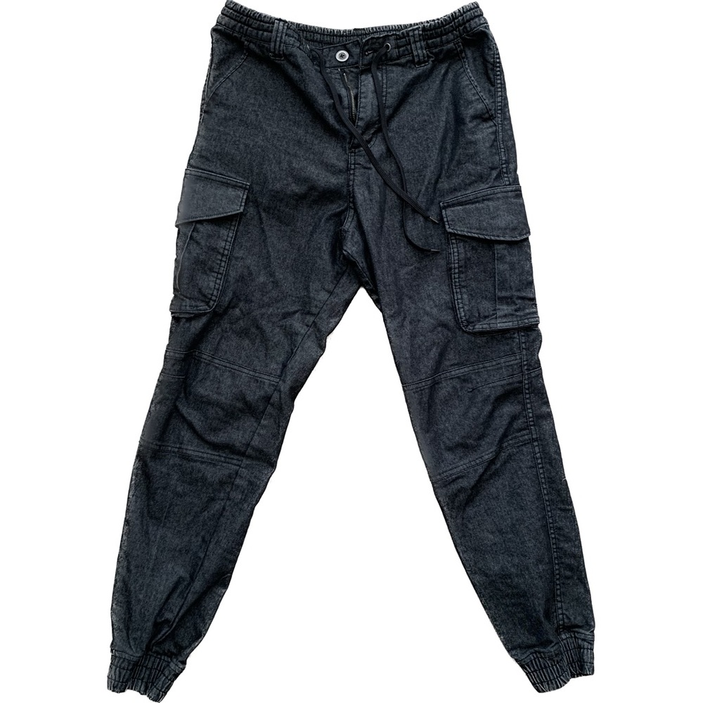 Black cargo joggers, men’s small